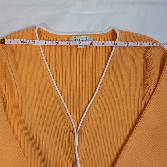 Vintage Jessica Cardigan Rib Knit Sweater Y2K - Picture 7 of 9